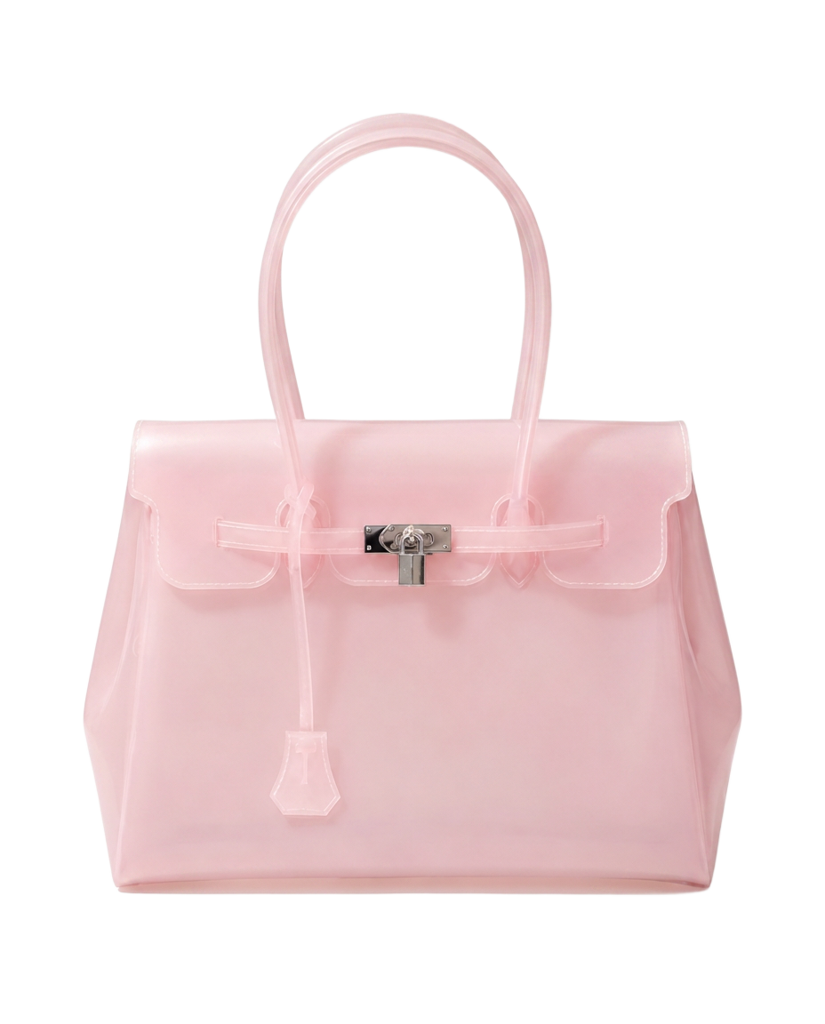Soft Pink jelly Firkin handbag