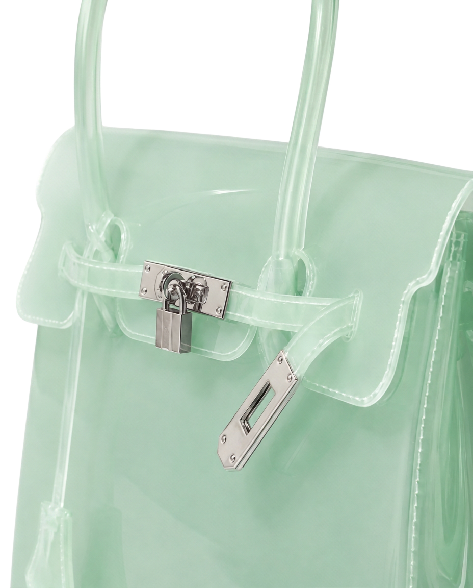 Mint jelly Firkin handbag detail