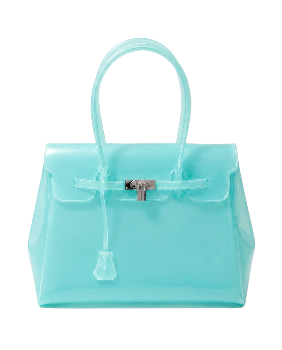 Aqua jelly Firkin handbag